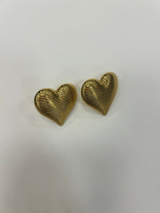 Gold Heart Earring